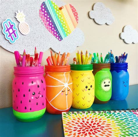 Rainbow Fruit Mason Jar Craft