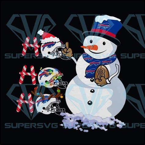 Buffalo Bills Santa Olaf Ho Ho Ho Christmas Svg Buffalo Bills Svg Nfl ...