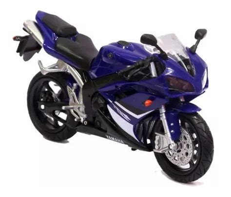 Miniatura Yamaha Yzf R1 Azul Moto R1 2008 New Ray 1 12 17cm