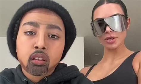 North West Uses Special Fx Makeup To Transform Into Dad Kanye On Tiktok