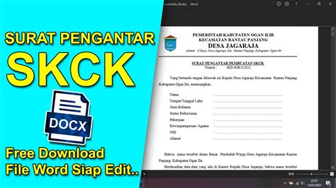 Cara Membuat Surat Pengantar Skck Tni Polri Desa Kelurahan Youtube