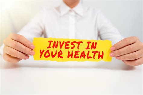 Inspiration Showing Sign Invest In Your Health Business Approach Live