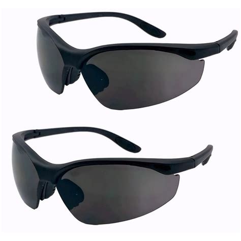 2 Pair Of Z87 Sport Wrap Full Reader Lens Safety Sunglasses Impact