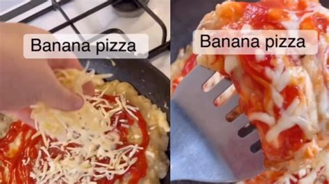 Viral Video Shows Bizarre Banana Pizza Would You Try It Trending