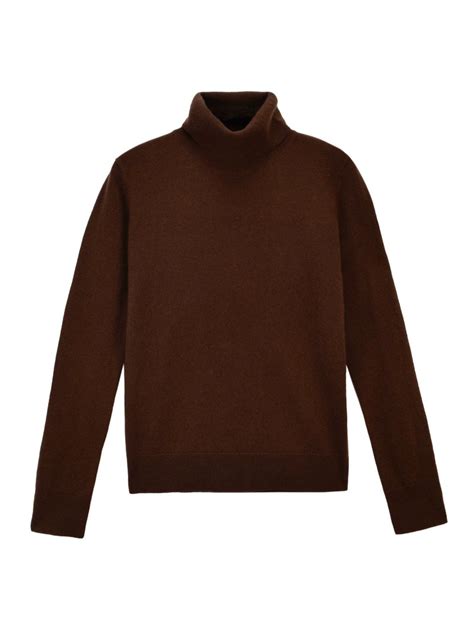 Pure Cashmere Nyc Turtleneck Sweater Brown Garmentory