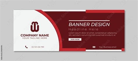 Red Vektor Abstrak Desain Banner Web Template Design Stock Vector