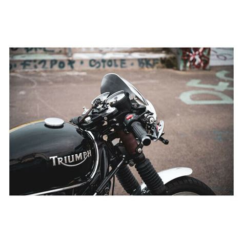 Motone Microblade Windshield Aluminium Poliert F Triumph Bonneville