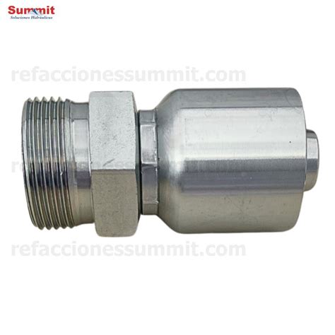 Conector Recto Rosca Cara Plana Macho 1 Manguera 3 4 R1 Y R2