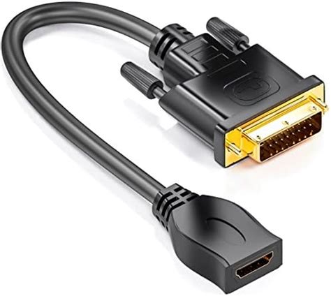 Deleycon Hdmi Zu Dvi Adapter Kabel Hdmi Stecker Zu Dvi Buchse