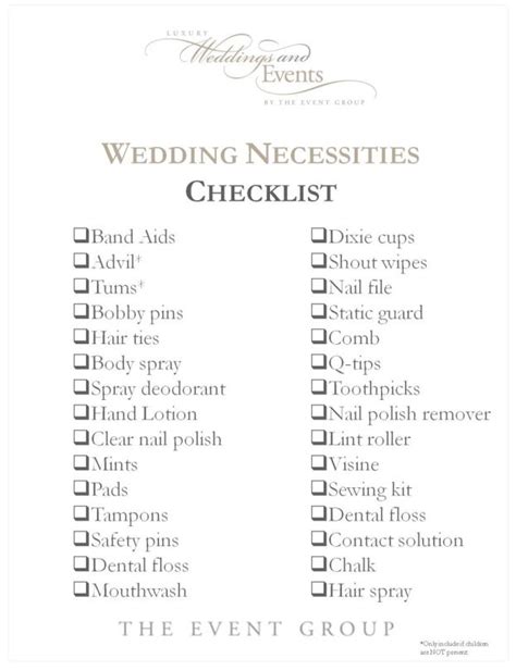 The Wedding Checklist Every Bride And Bridesmaid Needs The Event