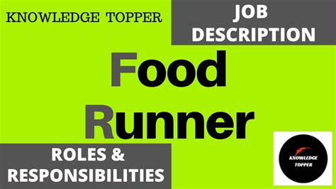 Food Runner Job Description Food Runner Roles And Responsibilities