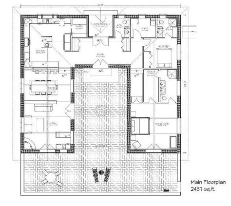 Image result for japanese central courtyard layout U Shaped House Plans, U Shaped Houses, Dream ...