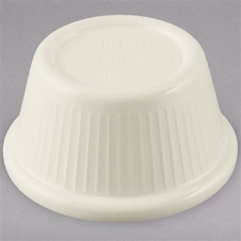 Carlisle S27942 2 Oz Ivory Bone Fluted Melamine Ramekin 48 Case