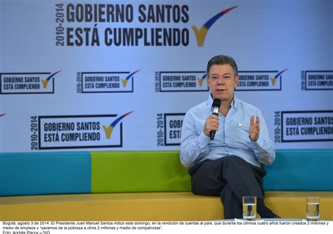 Presidente Santos Rinde Cuentas Sobre Su Primer Mandato