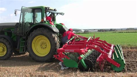 AGRO-MASZ Brona Talerzowa BT50 praca w polu - YouTube