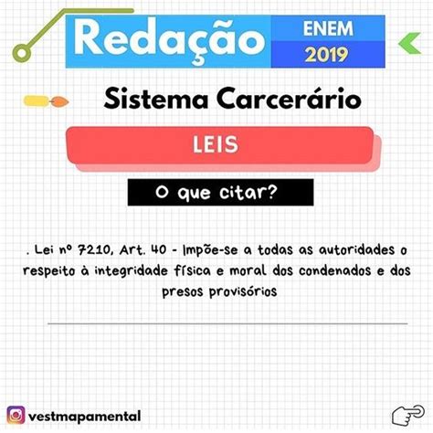 Contextualização para redação ENEM - Leis do Sistema Carcerário - Enem