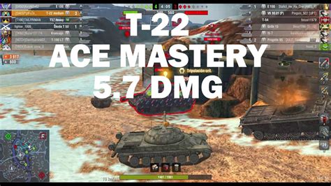 T 22 Ace Mastery 5 7 DMG WOT Blitz YouTube