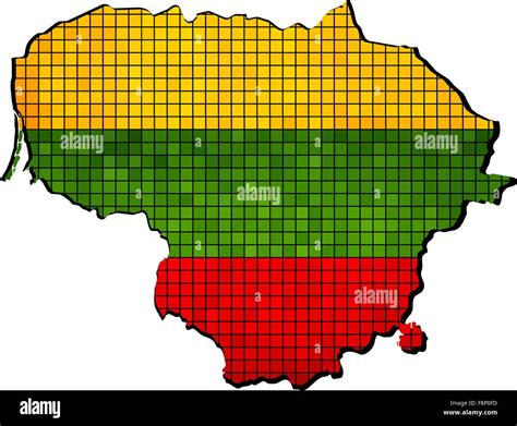 Lithuania Map With Flag Inside Stock Vector Image And Art Alamy