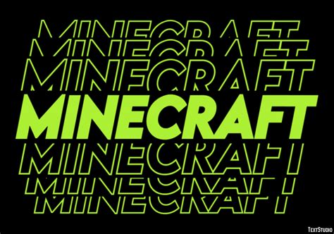 Minecraft Modern Stroke Text Effect Generator