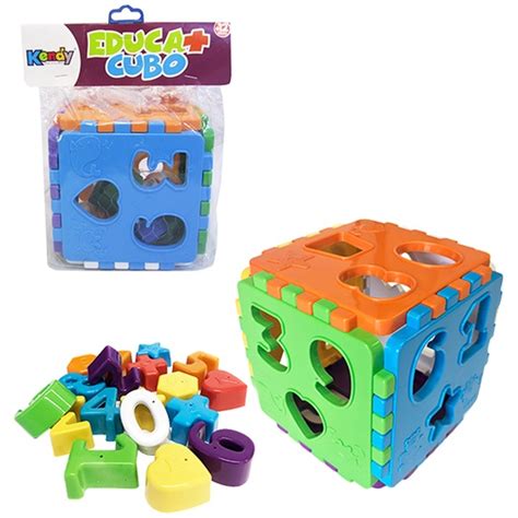 Cubo De Encaixe Didatico Educa Mais Colors Na Solapa Shopee Brasil