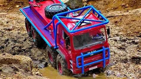 Stunning Rc Off Road Truck In The Mud Man X Wd Rc Model At Hard Work