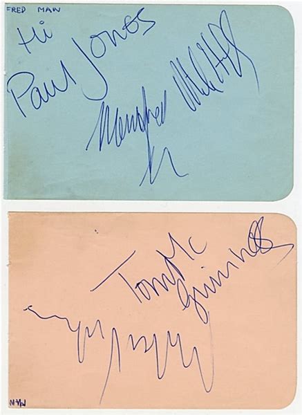 Lot Detail Manfred Mann Signed Autograph Pages 2