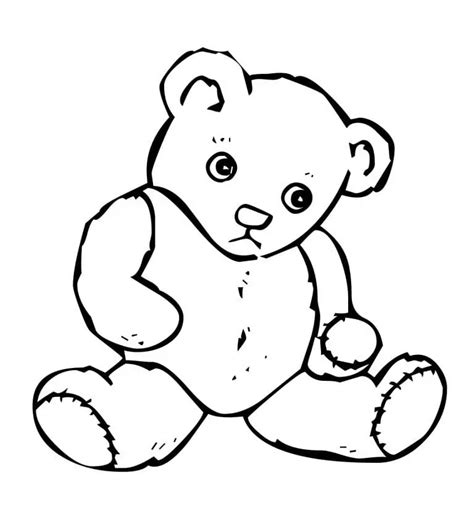 Teddy Bear Coloring Page