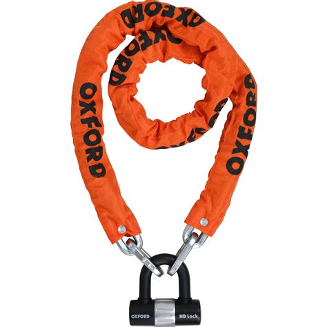 Oxford Heavy Duty Motorcycle Chain Lock 15m Chain And Lock Orange New