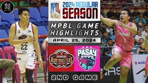 Mpbl Highlights Batangas City Rum Masters Vs Pasay Voyagers April