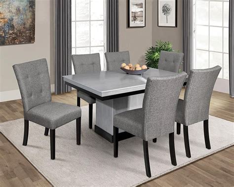 Compra Comedor Eiger Color Gris Con Sillas Estilo Contempor Neo Todo