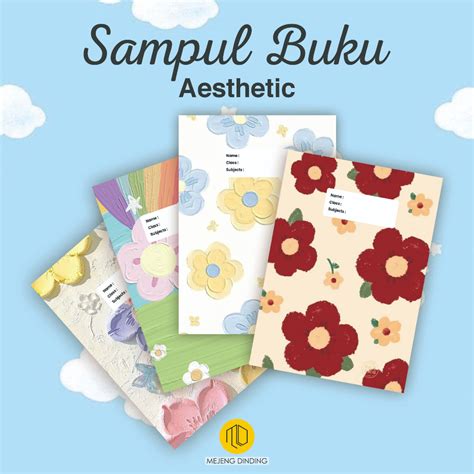 Jual Sampul Buku Aesthetic Isi 10 Pcs Sampul Buku Motif Bunga Flowers Sampul Buku Book Cover