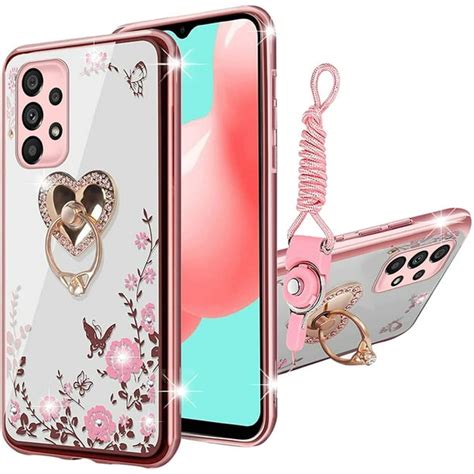 Nancheng For Galaxy A53 5g Case Samsung A53 5g Case With Ring Stand Lanyard For Women Cute