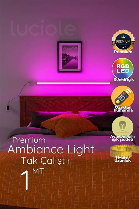 luciole Led Çubuk Bar Abajur Aplik Gece Lambası Rgb Lambader Renkli