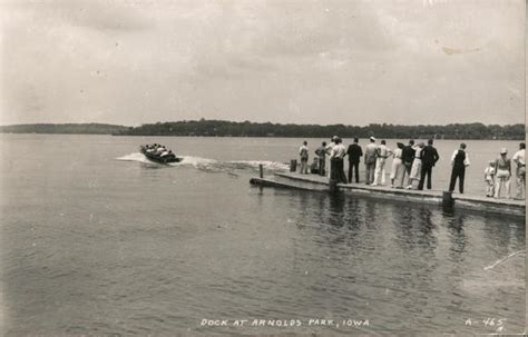 Dock On Lake Okoboji Arnolds Park Ia Postcard