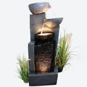 Arnusa großer Gartenbrunnen BK843 mit LED Beleuchtung Springbrunnen