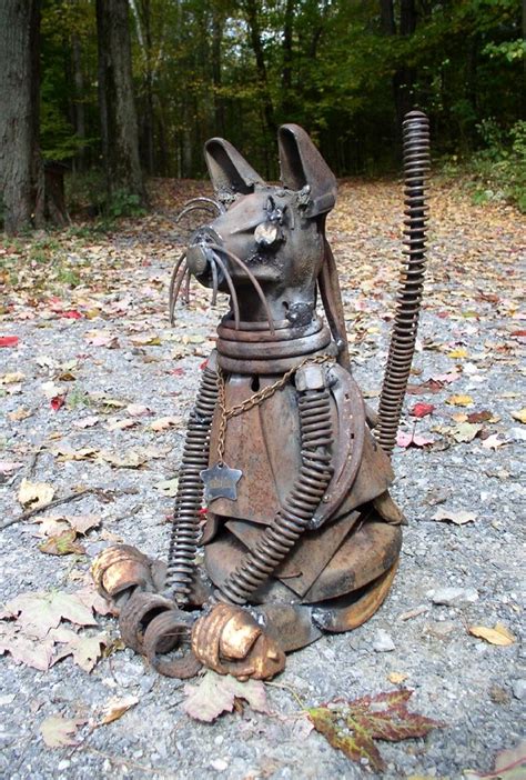 Garden Art Cat Scrap Metal Art In 2021 Scrap Metal Art Metal