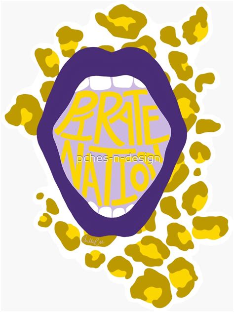 ECU Pirate Nation Lips Sticker For Sale By Pches N Design Redbubble