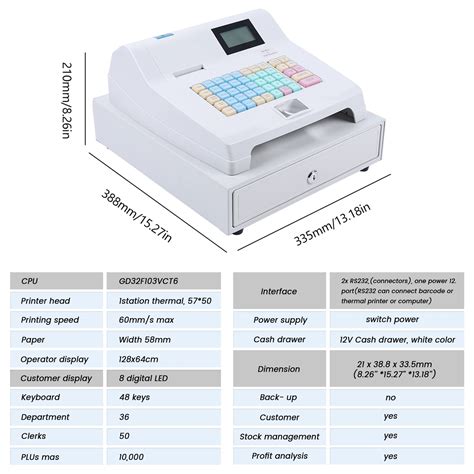 Shioucy Cash Register Electronic Pos System With Bill Coin