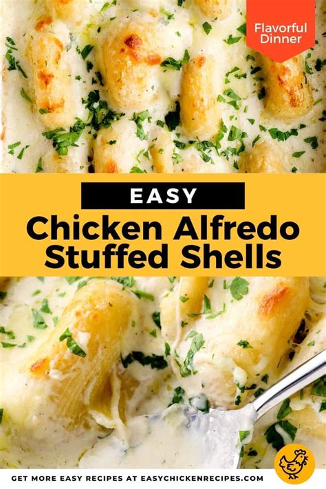 Chicken Alfredo Stuffed Shells Easy Chicken Recipes