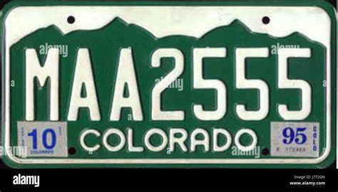 1995 Colorado License Plate Stock Photo Alamy