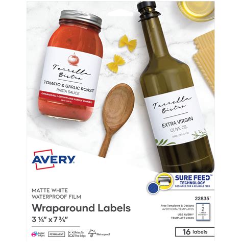 Avery Durable Water Resistant Wraparound Labels