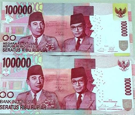 Uang rupiah 100 ribu baru 2021