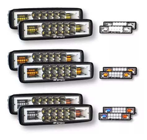 2 Faros 16 Led Barra Fijo Y Estrobo Auto Y Moto 60148 Envío gratis