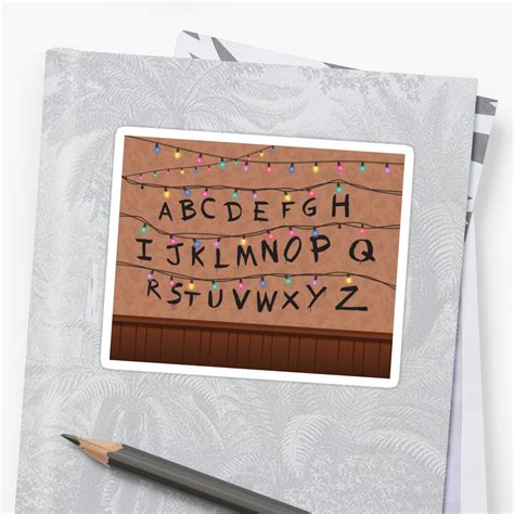 Stranger Things Alphabet Wall Stickers By Ellums Redbubble