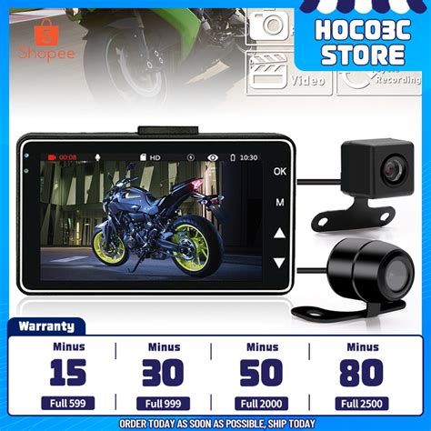 Motorbike Dash Cam Dvr Front Rear View Dash Camera Motorcycle Dash Cam