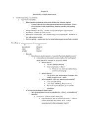 Chapter Docx Chapter Introduction To Simple Experiments