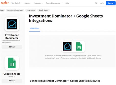 Zapier How To Connect The Investment Dominator To Google Sheets The