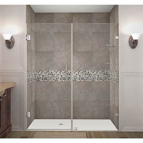 Aston Nautis Gs 67 In X 72 In Completely Frameless Hinged Shower Door