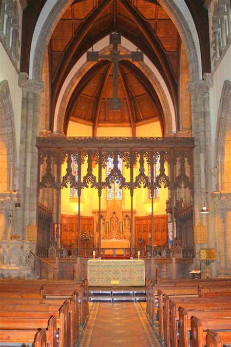 Altar And Sanctuary In Cathedral Stock Photo Image Of Holy Religion