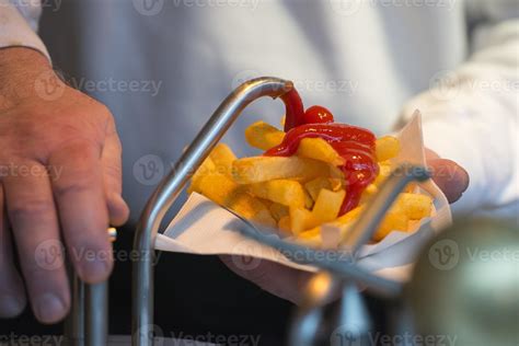 Hands Selling French Fries Street Food 20179925 Stock Photo At Vecteezy